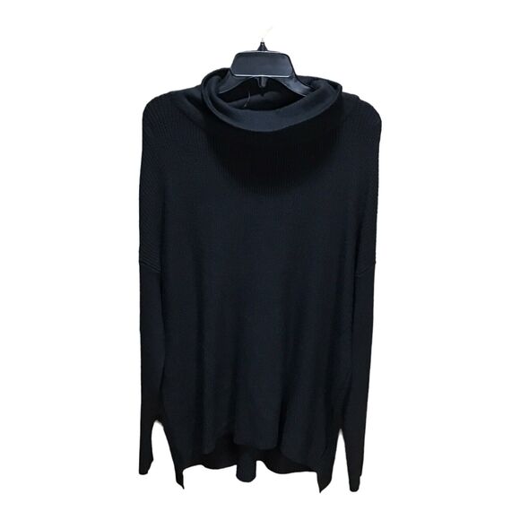 Devotion by Cyrus Women’s Black Cowl Neck Ribbed Tunic Sweater Size Medium NWOT - Picture 4 of 15